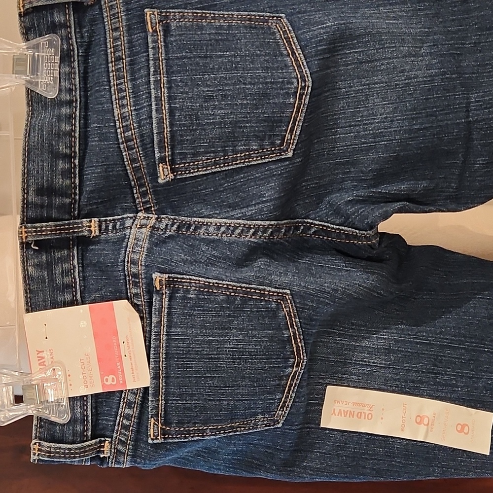NEW OLD NAVY STANDARD DENIM JEANS BOOT-CUT SIZE 8 REG. $17.00 - Picture 5 of 8